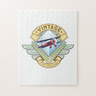 Vintage style flight badge jigsaw puzzle