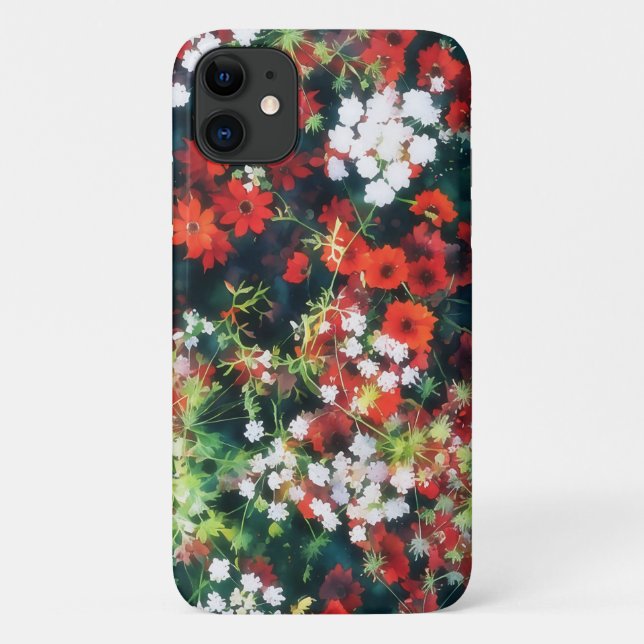 Vintage Style Floral Flowers Art Phone Case (Back)