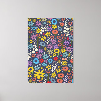 Vintage style Floral pattern Canvas Print