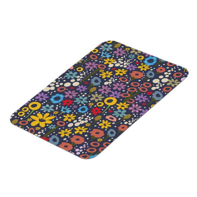 Vintage style Floral pattern Magnet (Left Side)