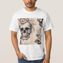 Vintage-style Floral Skull
