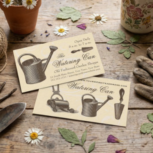 Vintage Style Florist or Garden Shop, Gardening Business Card