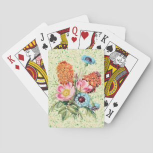 Vintage Style Flower Bouquet Playing Cards