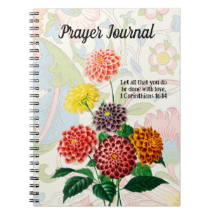 Vintage Style Flower Bouquet Prayer Journal