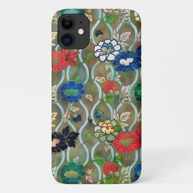 Vintage Style Flowering Vine Art Phone Case (Back)