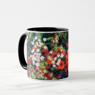Vintage Style Flowers Floral Art Mug Cup