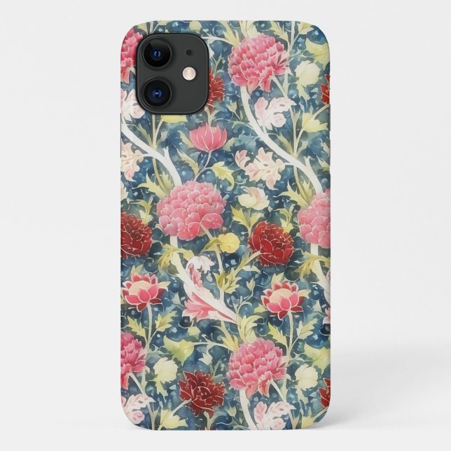Vintage Style Flowers Pink Floral Phone Case (Back)