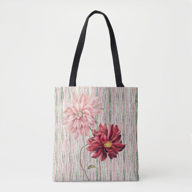 Vintage Style Flowers Tote Bag (Front)