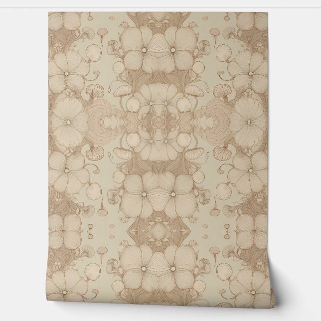 Vintage Style Flowers Wallpaper (Unrolling)