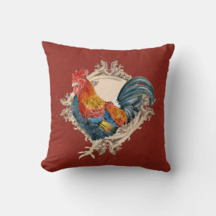 Vintage Style French Country Rustic Barn Rooster Cushion