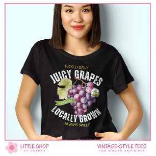 Vintage Style Fruit Concord Grapes T-Shirt