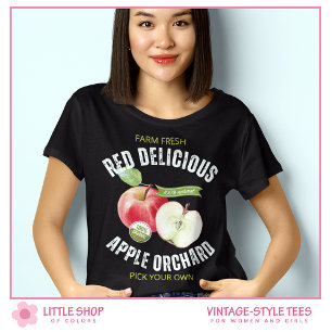 Vintage Style Fruit Red Apples T-Shirt