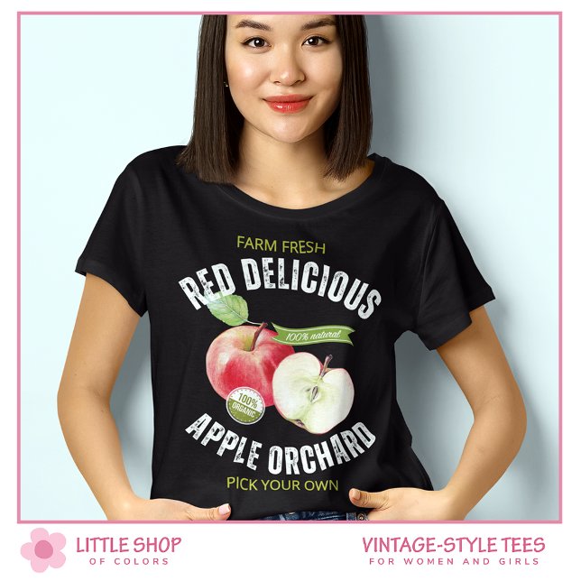 Vintage Style Fruit Red Apples T-Shirt (Creator Uploaded)