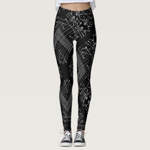 Vintage style geometric trendy pattern leggings