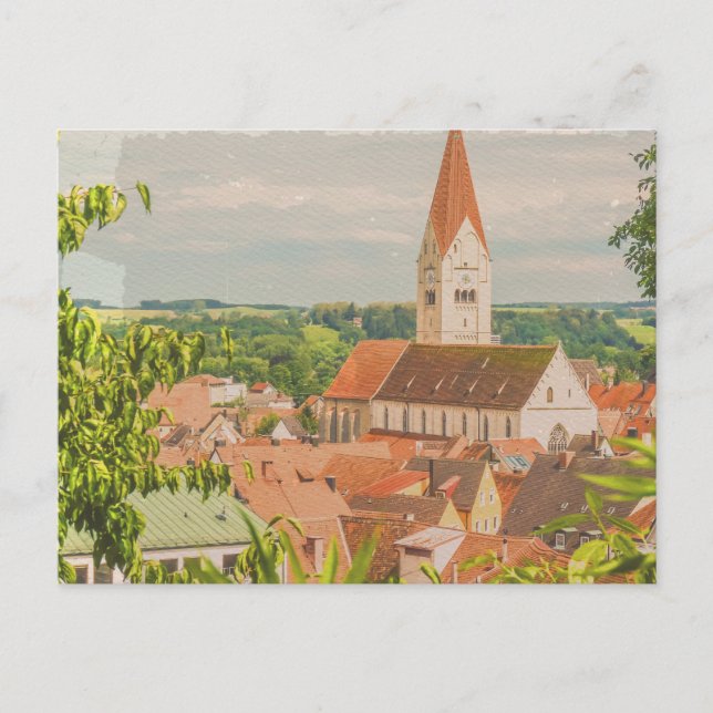 Vintage Style German Village Postcard (Front)