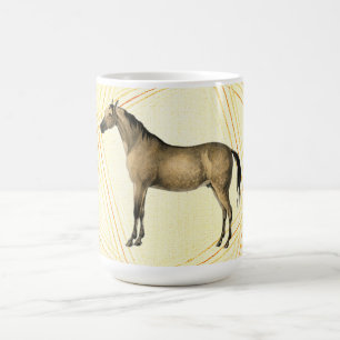 Vintage Style Golden Horse Mug Cup