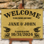 Vintage Style Gothic Wedding or Halloween Welcome Poster<br><div class="desc">Welcome guests to your spooky occasion in true gothic style with this  gorgeous black and gold vintage welcome sign! Perfect for your ceremony,  bridal shower,  Halloween party,  or reception! See the entire Spirit Board Collection in our shop.</div>