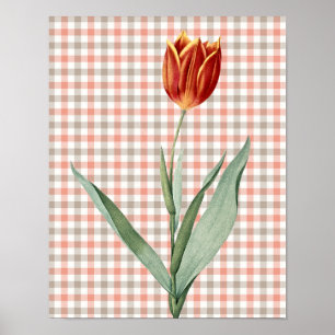 Vintage Style Graphic Art Tulip Flower Poster