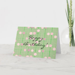 Vintage Style Green Generic Birthday Card