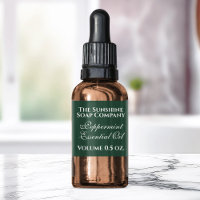 Vintage style green soap and cosmetic label