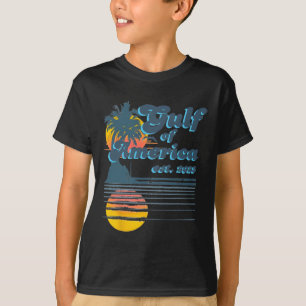 Vintage Style Gulf Of Usa America Beach Lovers Sum T-Shirt
