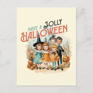 Vintage Style "Have a Jolly Halloween" Postcard