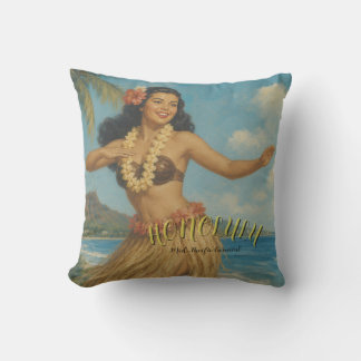 Vintage Style Hawaii Travel Cushion