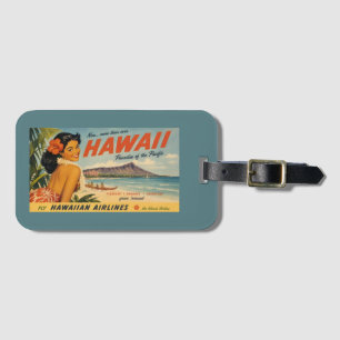 Vintage Style Hawaiian Travel Advertisement Luggage Tag