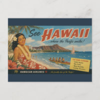 Vintage Style Hawaiian Travel Advertisement