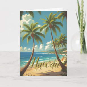 Vintage Style Hawaiian Travel Aloha From Hawaii Card