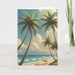 Vintage Style Hawaiian Travel Aloha From Hawaii Card