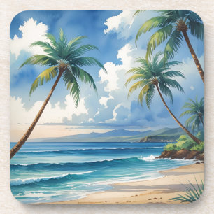 Vintage Style Hawaiian Travel Aloha From Hawaii Coaster
