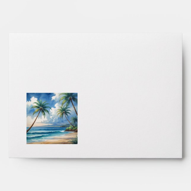 Vintage Style Hawaiian Travel Aloha From Hawaii Envelope (Front)