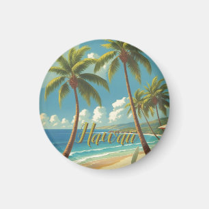 Vintage Style Hawaiian Travel Aloha From Hawaii Magnet