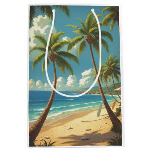 Vintage Style Hawaiian Travel Aloha From Hawaii Medium Gift Bag