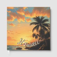 Vintage Style Hawaiian Travel Coast Sea Sunset