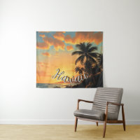 Vintage Style Hawaiian Travel Coast Sea Sunset