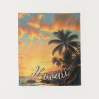 Vintage Style Hawaiian Travel Coast Sea Sunset