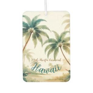 Vintage Style Hawaiian Travel Honolulu Car Air Freshener