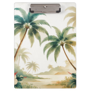 Vintage Style Hawaiian Travel Honolulu Clipboard