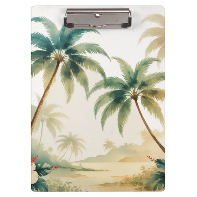 Vintage Style Hawaiian Travel Honolulu Clipboard (Front)