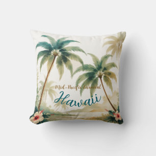 Vintage Style Hawaiian Travel Honolulu Cushion