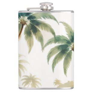 Vintage Style Hawaiian Travel Honolulu Hip Flask