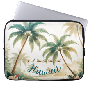 Vintage Style Hawaiian Travel Honolulu Laptop Sleeve