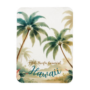 Vintage Style Hawaiian Travel Honolulu Magnet