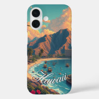 Vintage Style Hawaiian Travel Honolulu Mid-Pacific