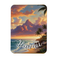 Vintage Style Hawaiian Travel Honolulu Mid-Pacific