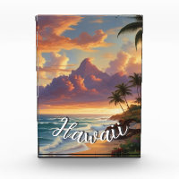 Vintage Style Hawaiian Travel Honolulu Mid-Pacific