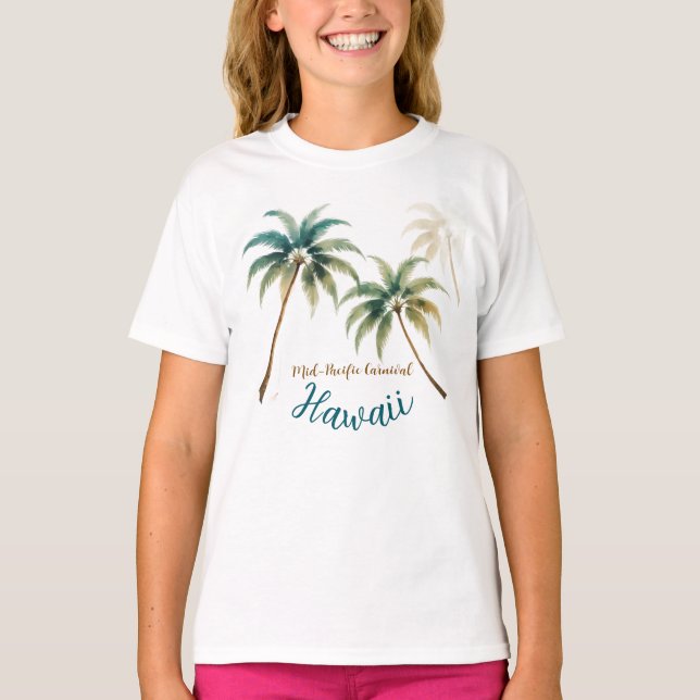 Vintage Style Hawaiian Travel Honolulu T-Shirt (Front)