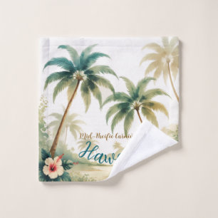 Vintage Style Hawaiian Travel Honolulu Wash Cloth